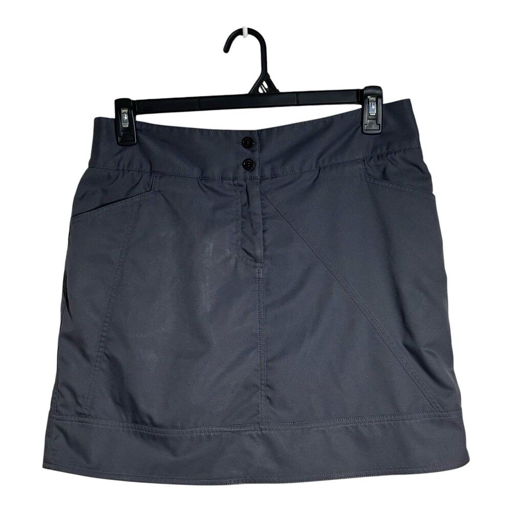 Lija Dark Gray Lightweight Hiking Skort 12 Outdoor Athletic Gorpcore Minimalist